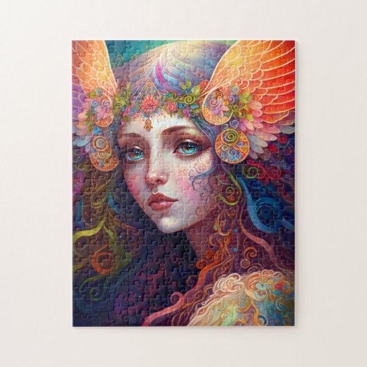 Rainbow Goddess Fantasy Art Jigzaag Puzzle Legpuzzel (Verticaal)
