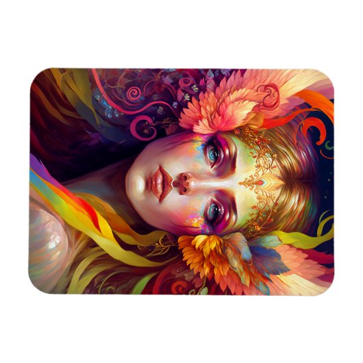Rainbow Goddess Fantasy Art Magneet (Horizontaal)