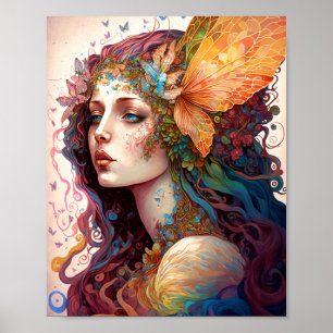 Rainbow Goddess Fantasy Art Poster