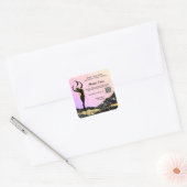 *~* RAINBOW Goddess Inention Spell AP24 Lavender Vierkante Sticker (Envelop)