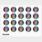 Rainbow Goddess Queen Fantasy kunst Ronde Sticker (Vel)