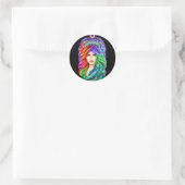 Rainbow Goddess Queen Fantasy kunst Ronde Sticker (Tas)