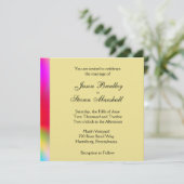 Rainbow Gold Gay Faire-part de mariage (Debout devant)