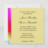 Rainbow Gold Gay Wedding Invitation Kaart (Voorkant)