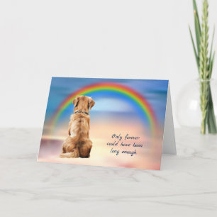 Rainbow Golden Retriever verlies sympathie kaart