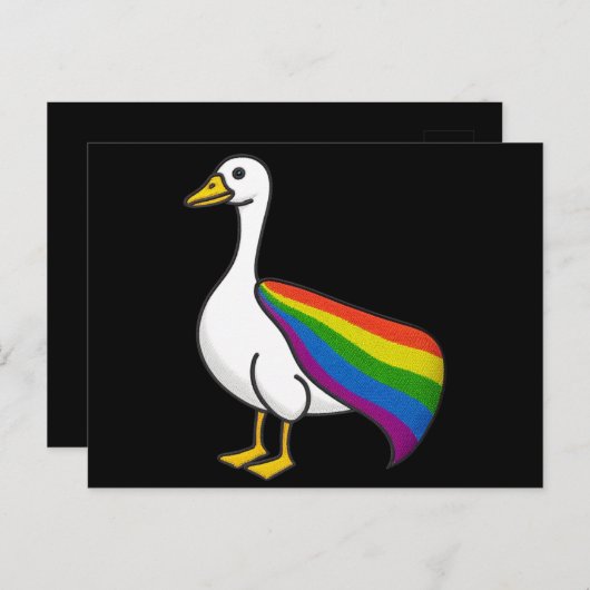 Rainbow Goose LGBTQ Pride Gay Transgender LGBTQ+ Briefkaart (Voorkant / Achterkant)