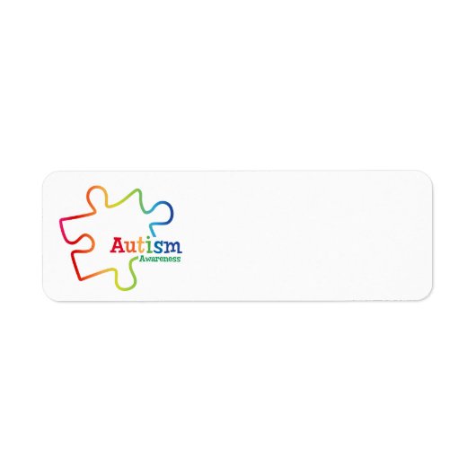 Rainbow Gradient Autisme Awareness Labels (Voorkant)