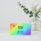 Rainbow Gradient Cartes de visite amusants (Debout devant)