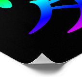 Rainbow Gradient Chinese Character for Love Poster (Hoek)