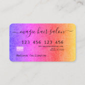 Rainbow gradient credit card style  visitekaartje (Voorkant)