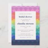 Rainbow Gradient Diamond Pattern Vrijgezellenfeest Kaart (Voorkant)