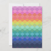 Rainbow Gradient Diamond Pattern Vrijgezellenfeest Kaart (Achterkant)