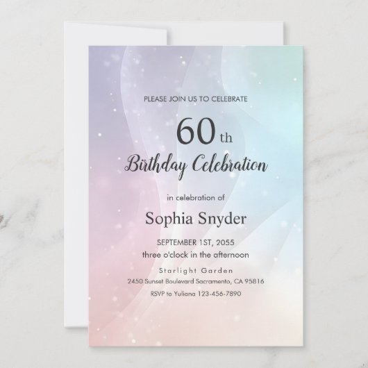 Rainbow Gradient Invitation | Elegant Pastel Spark (Devant)