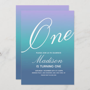 Rainbow Gradient N'importe quel âge Invitation col