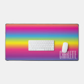 Rainbow Gradient Nom Personnalisé Mat du bureau (Clavier et souris)