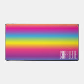 Rainbow Gradient Nom Personnalisé Mat du bureau (Recto)