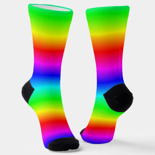 Rainbow Gradient Pattern Sokken (Gebogen)