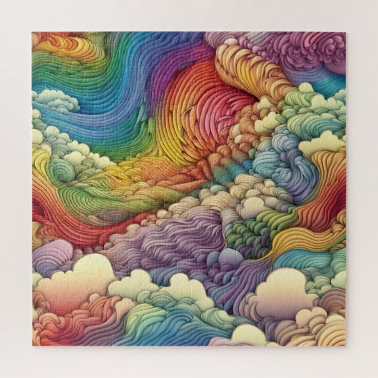 Rainbow Gradient Ripples Legpuzzel (Verticaal)