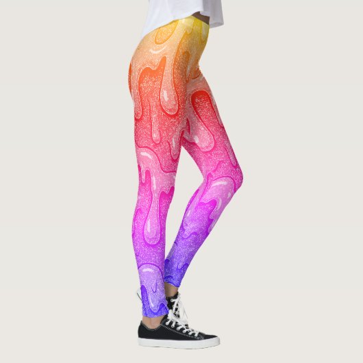 Rainbow Gradient Slime Drip Leggings (Rechts)