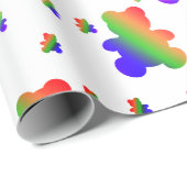 Rainbow Gradient Teddy Bear Patroon Cadeaupapier (Rol Hoek)