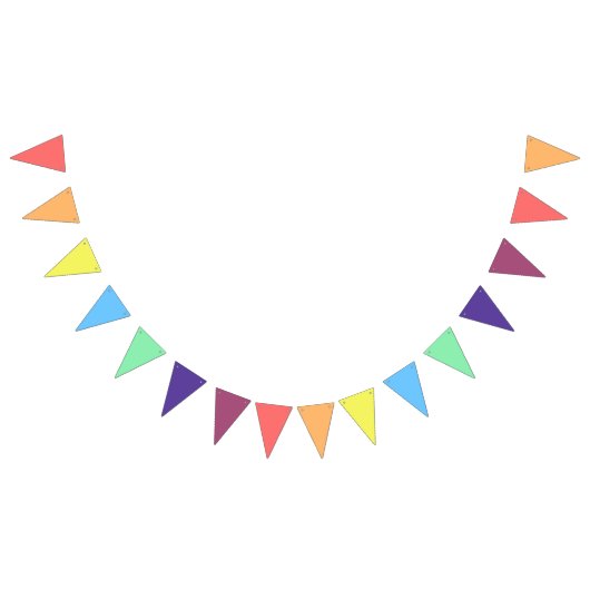 Rainbow Gradient Thema Party Bunting Banner Vlagge (Alle)