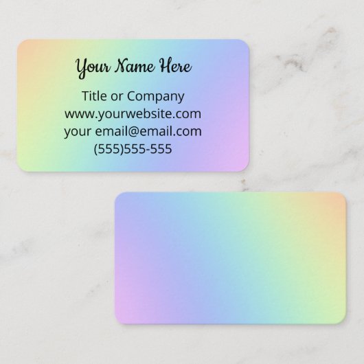  Rainbow Gradient Visitekaartjes (Voorkant / Achterkant)