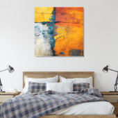 Rainbow Granite Canvas Art (Insitu (Slaapkamer))