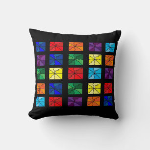 Rainbow Granny Carré Coussin