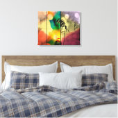 Rainbow Grass Drama Wrapped Canvas Afdruk (Insitu (Slaapkamer))