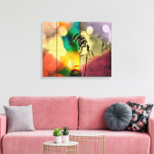 Rainbow Grass Drama Wrapped Canvas Afdruk (Insitu (Woonkamer))