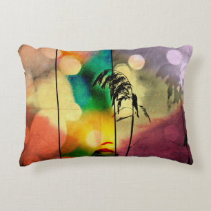 Rainbow Grass Drame Accent Coussin