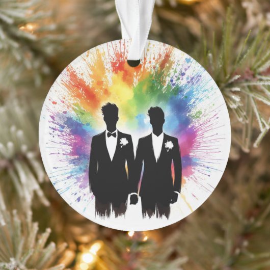Rainbow Grooms Eerste Kerstdag Ornament (Boom)