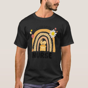 Rainbow Groovy Peace Nurse T-shirt