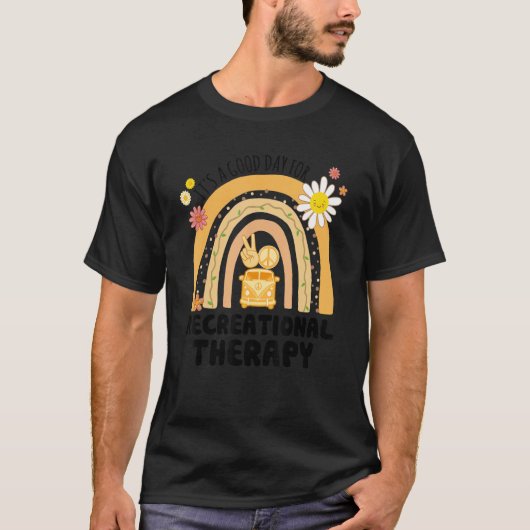 Rainbow Groovy Peace Recreational Therapy  T-shirt (Voorkant)