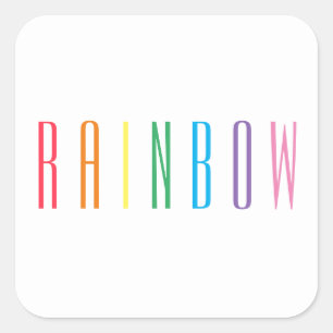 RAINBOW Grote Vierkante Stickers