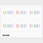 RAINBOW Grote Vierkante Stickers (Vel)