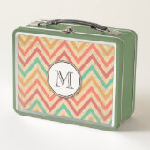 Rainbow Grunge Zigzag Chevrons Lunch Box (Devant)