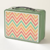 Rainbow Grunge Zigzag Chevrons Lunch Box (Dos)