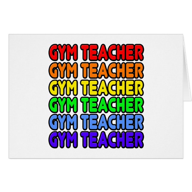 Rainbow Gym Teacher (Voorkant Horizontaal)