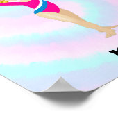RAINBOW GYMNASTICS GYMNAST Poster personnalisé (Coin)