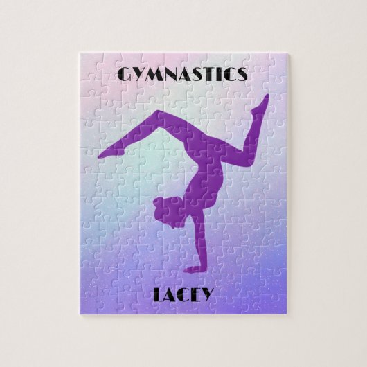 RAINBOW GYMNASTICS GYMNAST PUZZLE Persoonlijk Legpuzzel (Verticaal)