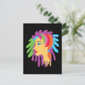 Rainbow Hair Briefkaart (Staand voorkant)