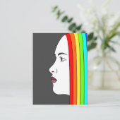 Rainbow Hair Briefkaart (Staand voorkant)