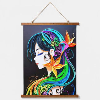 Rainbow Hair Dream Hangend Wandkleed