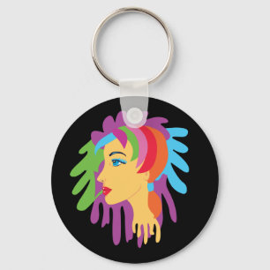 Rainbow Hair Sleutelhanger