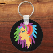 Rainbow Hair Sleutelhanger (Voorkant)