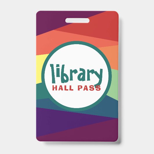 Rainbow Hall Pass voor leerkrachten Badge (Voorzijde)