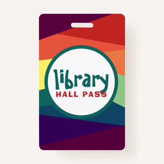 Rainbow Hall Pass voor leerkrachten Badge (Voorkant)