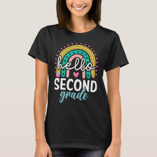 Rainbow Hallo 2e graad terug naar schoolleraar Stu T-shirt