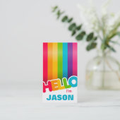 Rainbow Hallo visitekaartje (Staand voorkant)